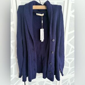 NWT Belle Poque Navy Blue Women's Sweater Cardigan